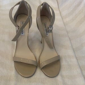 Steve Madden Tan Patent Leather Strappy Heels